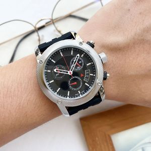 Herrenuhren, 43 mm, Multifunktions-Zifferblatt, manuelles Scannen, Quarzwerk, Chronograph, Stoppuhr, Edelstahlherstellung, modische Herren-Armbanduhren