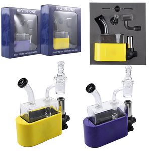 Glassify Hookah Kit w/ Carb Caps, Torch & Scraper - 14mm Female Joint Water Pipe for Tobacco, Snuff & Dab Rigs