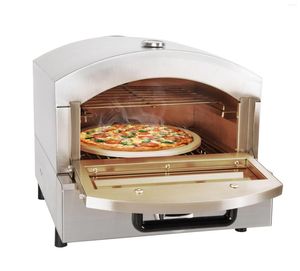 Fornos elétricos 110V/220V 1800W Forno de pizza externo portátil Double Double Camada Profissional Máquina de Máquina de Taberada ao ar livre