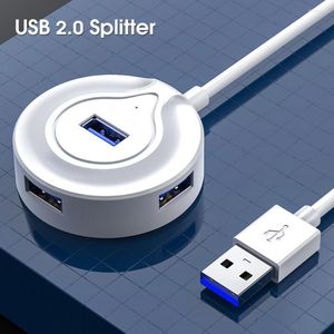 Hub USB Splitter 4 Port USB2.0 Adaptador Fast Speed ​​Laptop OTG Dock para impressora/mouse/teclado