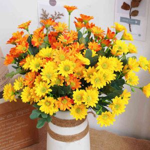 Faux Floral Greenery Autumn Beautiful Artificial Silk Flowers Daisy Diy Home Garden Party Wedding Decoration Craft Autumn Christmas Cheap Fake Flowers J220906