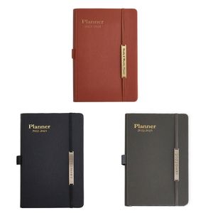 Notepads A5 Leather Planner Notepad with Calendar Stickers 18 Months From 2023.01-2024.06 for Daily Weekly Monthly Planning 220914