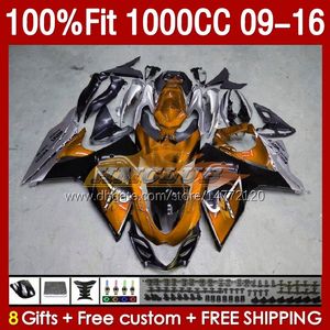 OEM Fairings For SUZUKI GSXR1000 K9 GSXR-1000 09 10 11 12 2013 2014 2015 2016 151No.143 GSXR 1000 CC 1000CC 2009 2010 2011 2012 13 14 15 16 Injection Fairing orange silvery