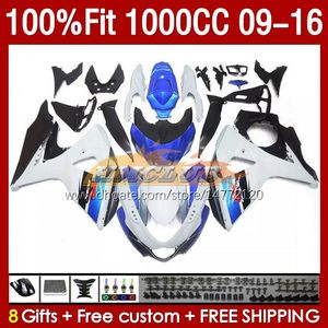 OEM Fairings For SUZUKI GSXR1000 white glossy GSXR 1000 CC 2009 2010 2011 2012 2013 14 15 16 151No.115 1000CC K9 GSXR-1000 09 10 11 12 13 2014 2015 2016 Injection Fairing