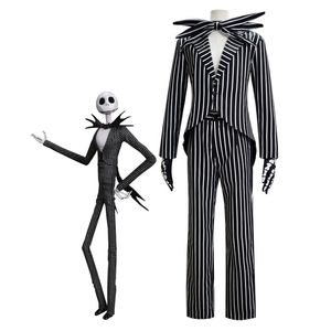 Costume Theme Nightmares Before Christmas Jack Skelington Sally Cosplay Men's Momen's Dress Set Halloween Party 220915