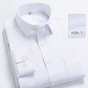 Camisas de vestido masculinas 2022 Camisetas de manga longa de algodão/listrado mais 5xl Oxford Shirt Camisa Social A291