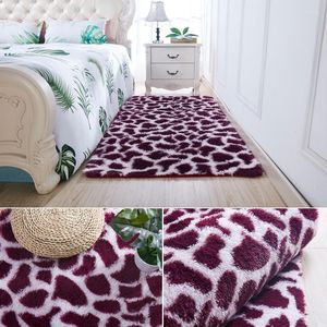 Tapijten codering plus zachte tapijt slaapkamer gevarieerde tie dye mat bed voorste luipaard pluche deken woonkamer salontafel vloerkleed