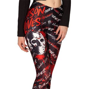 Leggings femininas Moda feminina Mulher Skull Legging Woman Jeggings Legings Fitness Legging calças de calça impressas 220914