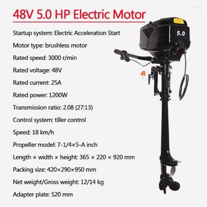 Inflatable Boats 48V 5.0HP Electric Outboard Motor Kayak Boat Propeller Power Canoe Underwater Motors Accessories