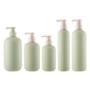 200 ml260ml300ml400ml500 ml grüne Lotion Flaschen Make -up Badezimmer Flüssigkeit Shampoo Pumpenflaschen Reisespender Behälter für Seifenduschengel