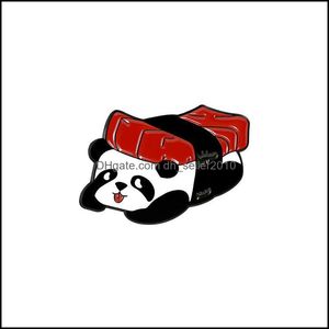 Pins Broschen Panda Tier Emaille Broschen Pin Für Frauen Kleid Mantel Hemd Demin Metall Lustige Brosche Pins Abzeichen 6127 Q2 Drop Lieferung Dhsp9