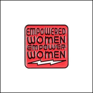 Pins Brooches Enamel Pins Feminism Brooches Empowered Women Badge Advocating Equality Pin Jewelry Gift For Friends 6119 Q2 Drop Deli Dhra5