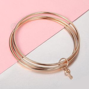 Länkarmband Rose Gold Color Armband Chain For Women Girl Armband Wedding Jewelry Clearance Low Price CB56