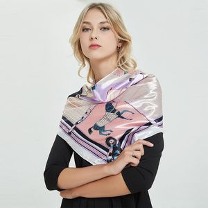 Berretti Sciarpa di seta Designer Capelli Stampa Testa Grande fazzoletto Hijab Scialle da donna