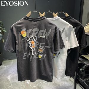 Mens T Shirts Mens T-shirt Doll Printing Neutral Short Sleeve Shirt Summer Casual Cotton Fashion Slim Basic Tops Fabric Clothing