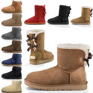 2024 scarpe da donna stivali da neve triple nero castagna viola rosa navy grigio moda classico stivaletto corto alla caviglia donna donna ragazza stivaletti scarpa invernale uggsboots eur 36-41