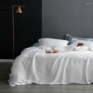 Bettwäsche-Sets Luxus 60er Jahre Seide Set Gesunde Haut Schönheit Bettbezug Flaches Blatt Kissenbezug Bett