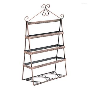 Jewelry Pouches 112 Holes Metal Earrings Studs Display Rack Bracket Earring Stand Holder Storage