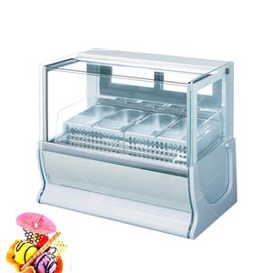 Commercial Curved Square Hard Ice Cream Freezer Cabinet Multifunctional Popsicle Display Cabinet 560W