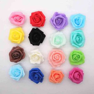 Vegetazione floreale finta 20 pezzi festa 6 cm testa di fiore fiori artificiali decorazioni di nozze pe schiuma rose fai da te flores scrapbooking ghirlanda ghirlanda decorazioni per la casa J220906