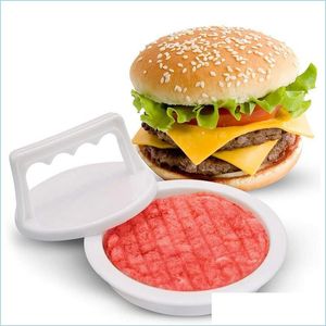 Meat Poultry Tools Round Shape Hamburger Press Food-Grade Plastic Meat Beef Grill Burger Patty Maker Mold Mod Kitchen Tool Drop Deli Dhe17