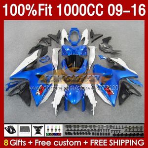 Injection mold Fairings For SUZUKI GSXR 1000 CC GSXR-1000 K9 151No.8 GSXR1000 2009 2010 2011 2012 2013 2014 2015 2016 1000CC 09 10 11 12 13 14 15 16 Fairing blue factory