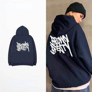 Mens Hoodies Sweatshirts Ins Autumn Winter Men tvättade långa ärmar Hoodies Löst fit hoodie Hip Hop Stranger Things Hooded Hoodies Cloth 220914