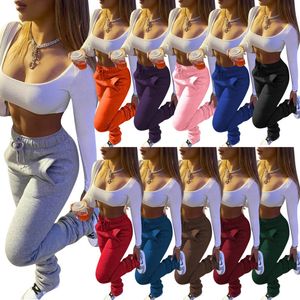 Retail Women streetwear staplade byxor plus storlek xs -3xl leggings höga midja tröjor kläder utslagbyxor