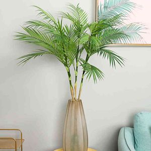 Faux Floral Greenery Palm Tree Tree Folhas Artificiais Ramos Vividos Vivid Wild Faux Leafed Planta falsa para casa de casamento Diy Diy Decoration Jungle Party J220906