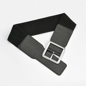 Kemerler Moda Metal Toka Pim Kemer Kadınlar için Geniş Streç Elastik Çekerler Strap Ladies Elbise Korse Bel Beli Giysileri Aksesuarlar