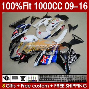 Carenature per stampi ad iniezione blu X bianco per SUZUKI GSXR 1000 CC GSXR-1000 K9 151No.11 GSXR1000 2009 2010 2011 2012 2013 2014 2015 2016 1000CC 09 10 11 12 13 14 15 16 Carenatura