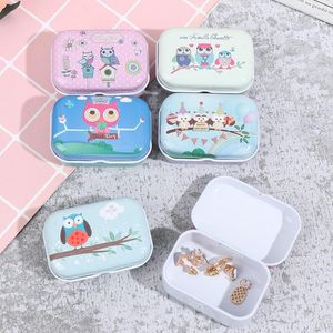 Jewelry Pouches Cute Tin Box Sealed Jar Packing Boxes Candy Small Storage Cans Coin Earrings Headphones Gift