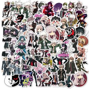 50pcs/pacote Danganronpa Trigger Happy Havoc Anime Adreters para Capacete de Capacete de Gr￩bio Capacete de Bicicleta Notebook Skate