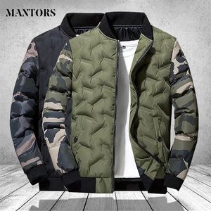 Mens Down Parkas Giacche e cappotti invernali da uomo Capispalla Abbigliamento Bomber mimetico Giacca a vento da uomo Spessa calda Parka maschile Militare 220914