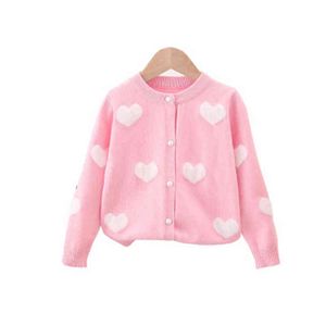 プルオーバー2020冬のカーディガンセーター子供秋ウォームニットセーター幼児の小さな女の子の長袖の服3 5 7年0913