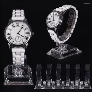 Smyckespåsar 2pc grossist Stand Rack Acrylic Clear Watch Armband Bangle Showcase Display Holder