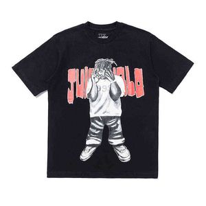 Men's t Shirt s Summer Brand Big v Cartoon Character Print Hip Hop Men and Women Loose Casual Short Sleeve