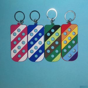 Shoe Parts Accessories Croc Keychain Holder Candy Color Sile Plate For Charms Women Child Gift Can Match Shoe Flower Drop Delivery 2 Dhm8T