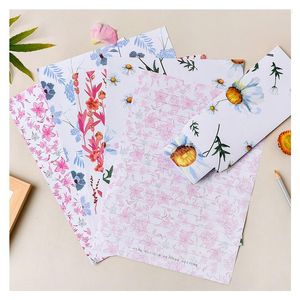 Embrulho de presente 9 pcs/conjunto 3 envelopes 6 folhas de lençóis