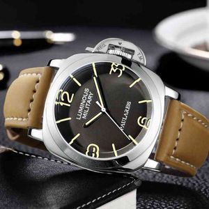 Swiss Military Watch Mens Automatic Mechanical Leather Strap Domineering Waterproof Luminous Large Dial