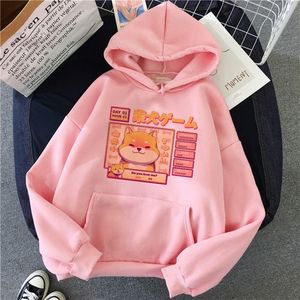 Kvinnors hoodies tröjor shiba inu hoodie harajuku roliga kvinnor ullzang söt koreansk stil höst vinter kawaii tröja 90 -tals hoody kvinnliga flickor 220914