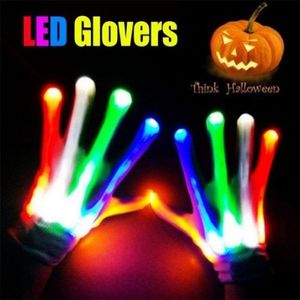 Outros suprimentos de festa do evento LED GLOW Glove Rave Light Neon Party Flashing Luves Glow Dyt Tip Lighting Supplies Bright For Children Rody Party Toys 220914