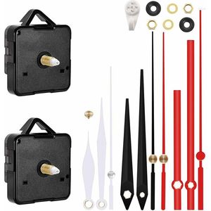 Relógio kits de reparo 2pcs kit de motor de movimento de relógio silencioso com 3 pares de peças de parede de mãos diferentes Substituição de peças