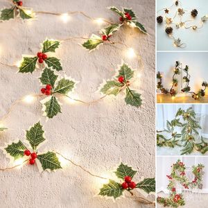 Strips LED Christmas Light String Creative Xmas Tree Ornament Romantic Party Copper Wire Lights Decor For Home Bar El I88