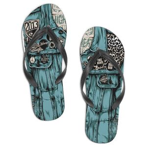 Män designer anpassade skor casual tofflor mens svart hand målade mode öppen tå flip flops strand sommar glider anpassade bilder finns tillgängliga