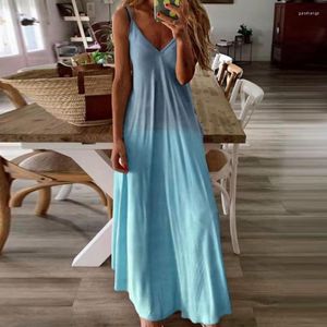 Casual Dresses Women Summer Dress 2022 Maxi Elegant Spaghetti Strap Camisole For Ankle Length Beach Robe Vestidos de Fiestacasual