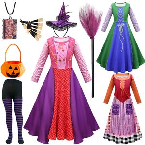 Special Occasions Halloween Child Winifred Witch Costume Girls Festival Performance Cosplay Carnival Sarah Mary Sanderson Sisters Dress Up 220914