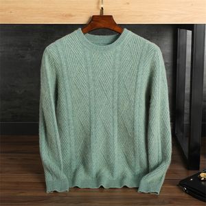 Herrenpullover Zocept Dicker Herrenpullover Sinter Warm 100 % Merinowolle Strickpullover Mode Einfarbig Twisted Flower Kaschmirkleidung 220914