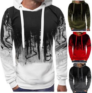 Men's Hoodies Fashion Men Fall Winter 3D Print Fleece Hoodie Casual Long Sleeve Loose Top Jogging Sweatshirt Hip Hop Harajuku