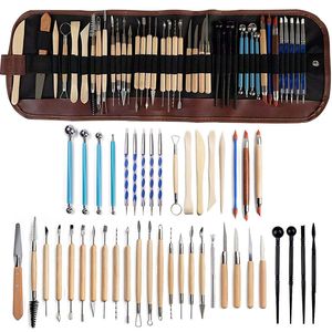 Craft Tools Set Pottery Clay Sculpting Tools Double Sided Ceramic Clay Carving Tool for Shaping Embossing Modeling XBJK2207